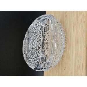 Vintage 1977 Avon Mother’s Day Crystal Egg Soap Dish Fostoria Glas W/ Soap